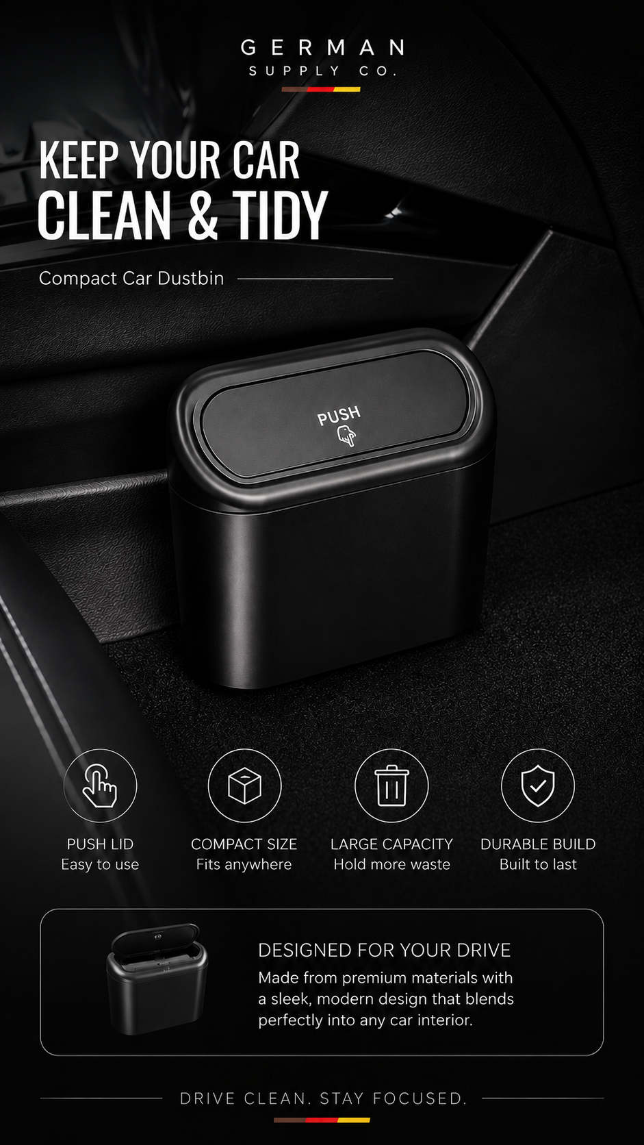 Premium Compact Car Dustbin – Coming Soon