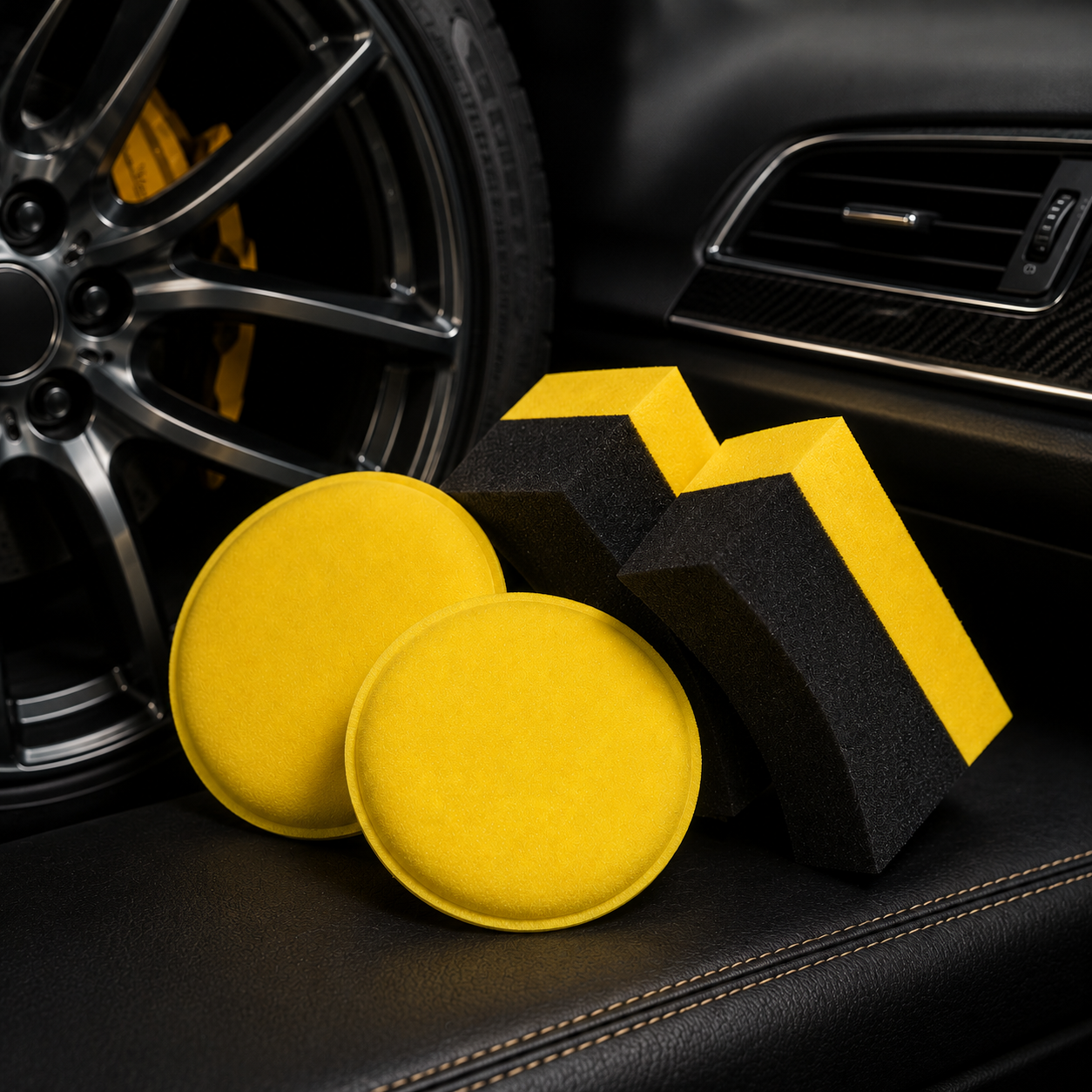 Tyre Polish & Tyre Shine Applicator Sponge