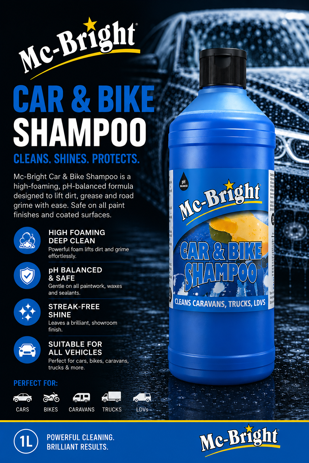 Mc-Bright Car and Bike Shampoo