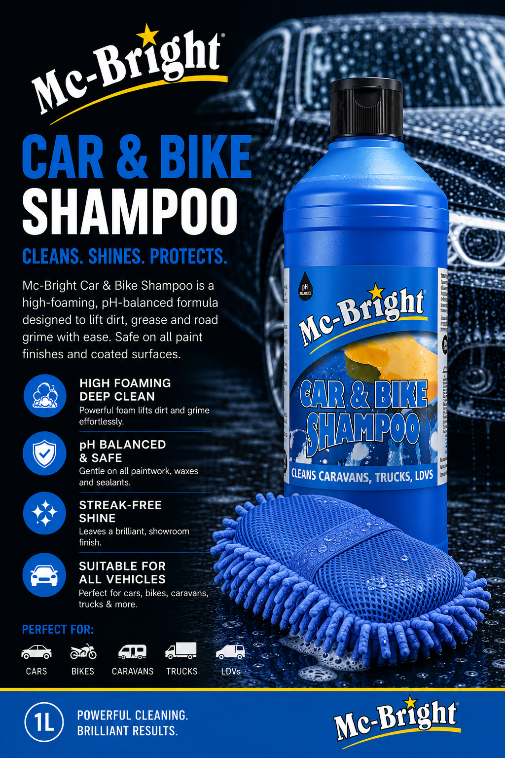 Mc-Bright Car and Bike Shampoo