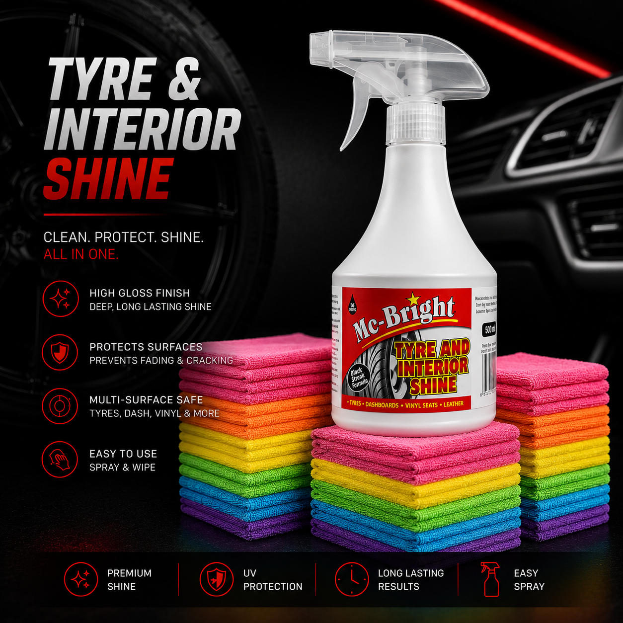 Mc-Bright Tire & Interior Polish Spray