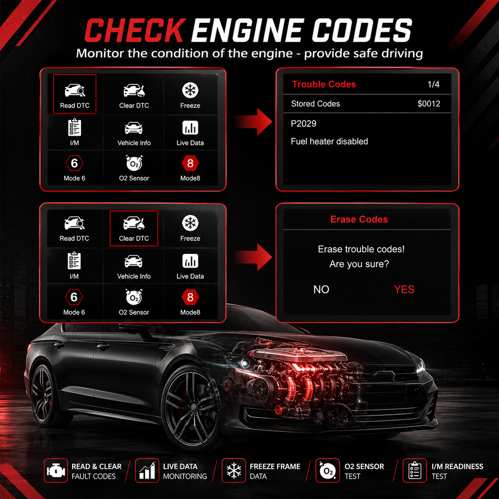 OBD2 Scanner Car Engine Fault Diagnostic Tool CAN Diagnostic Scanner