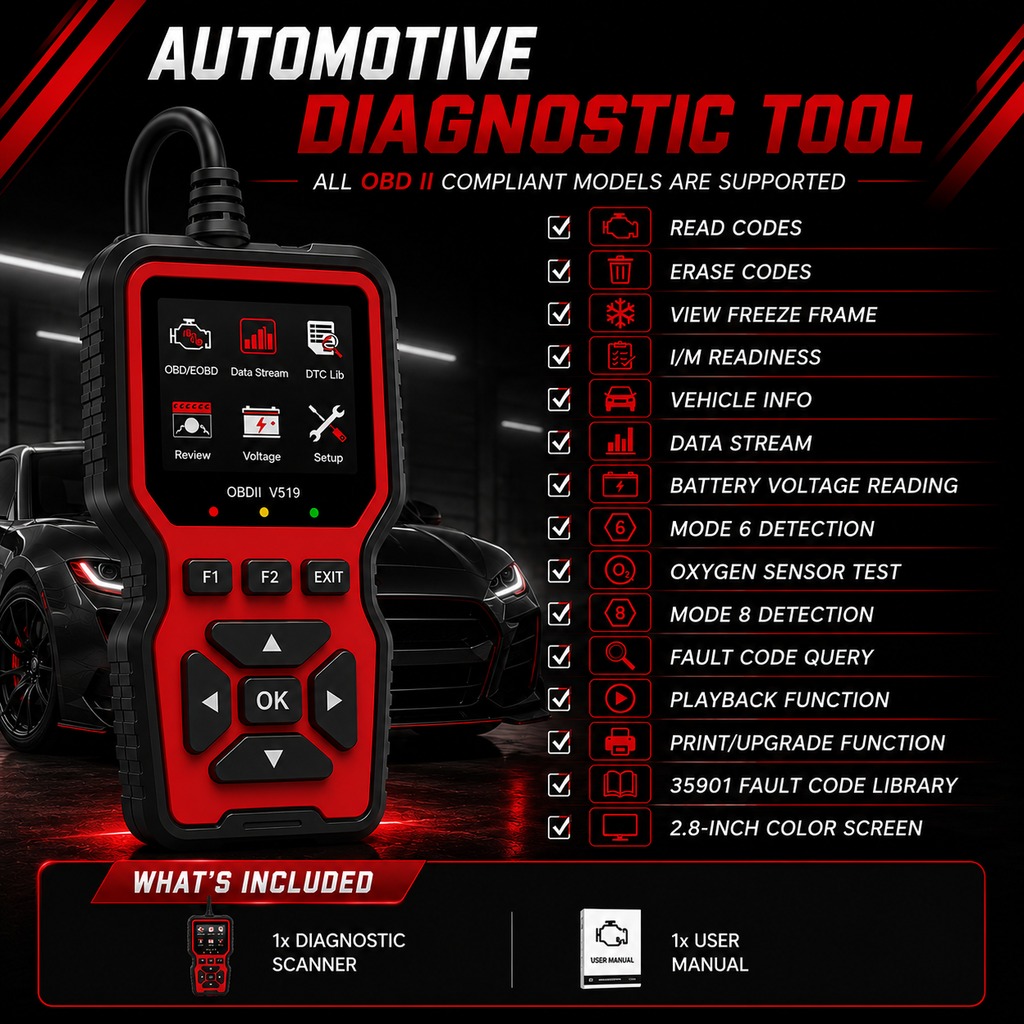 OBD2 Scanner Car Engine Fault Diagnostic Tool CAN Diagnostic Scanner