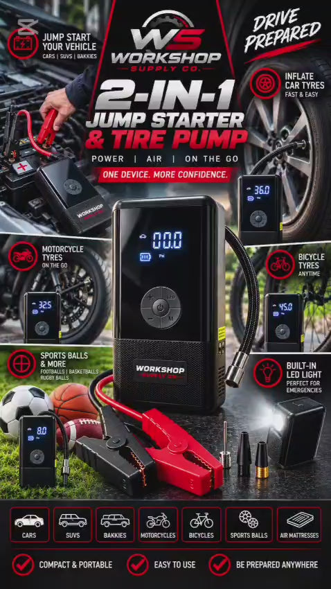 2-in-1 Jump Starter & Tire Pump